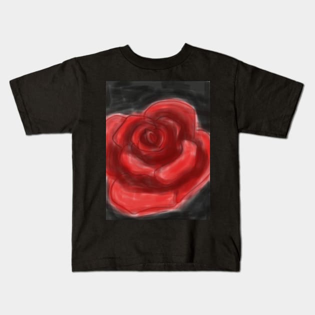 Coarse Rose Kids T-Shirt by lyagruw